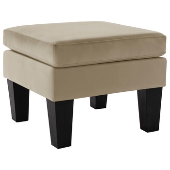 Taburet tapitat cu piele ecologica, vidaXL, Piele ecologica, 54 x 54 x 43.5 cm, Maro Taburet tapitat cu piele ecologica, vidaXL, Piele ecologica, 54 x 54 x 43.5 cm, Maro