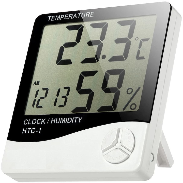 Digitális Hőmérő És Higrométer, nagy LCD kijelző, pontos