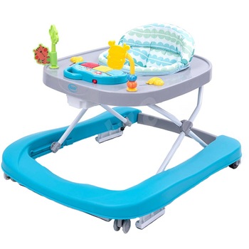 Premergator pentru copii 4Baby Walk N Push 957046, Turcoaz Premergator pentru copii 4Baby Walk N Push 957046, Turcoaz