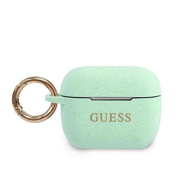 Husa cu holder pentru AirPods Pro Guess Glitter Mint