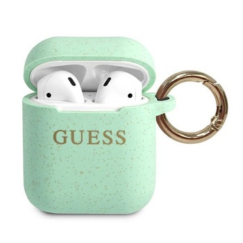 Husa cu holder pentru AirPods Guess Glitter Mint Husa cu holder pentru AirPods Guess Glitter Mint