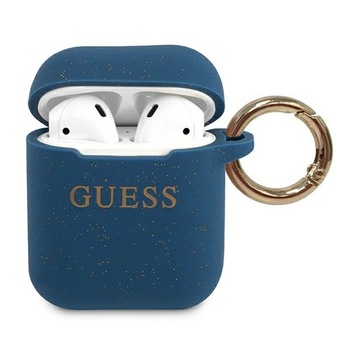 Husa cu holder pentru AirPods Guess Glitter Blue Husa cu holder pentru AirPods Guess Glitter Blue