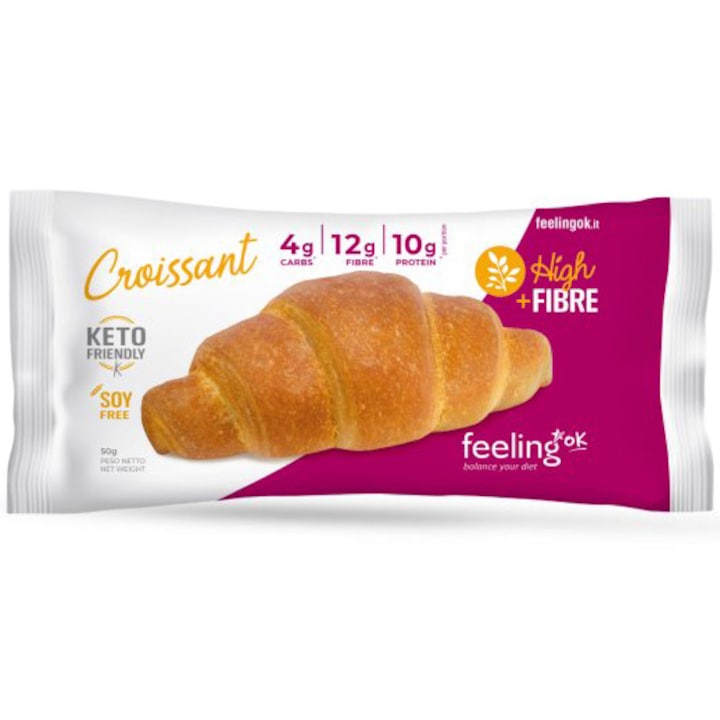 Croissant Low-Carb, fara zahar, dulce, FeelingOK, 50g