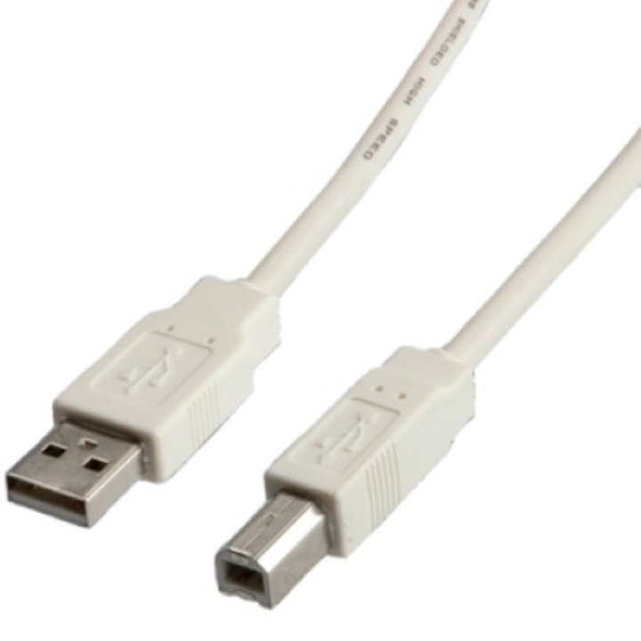 Кабел Digital One SP01164, USB Type A to USB Type B, White, 1.8m, M/M