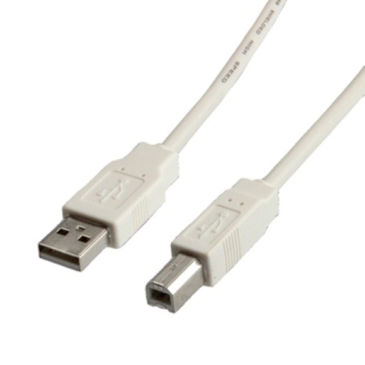 Кабел Digital One SP01171, USB Type A to USB Type B, White, 1.8m, M/M