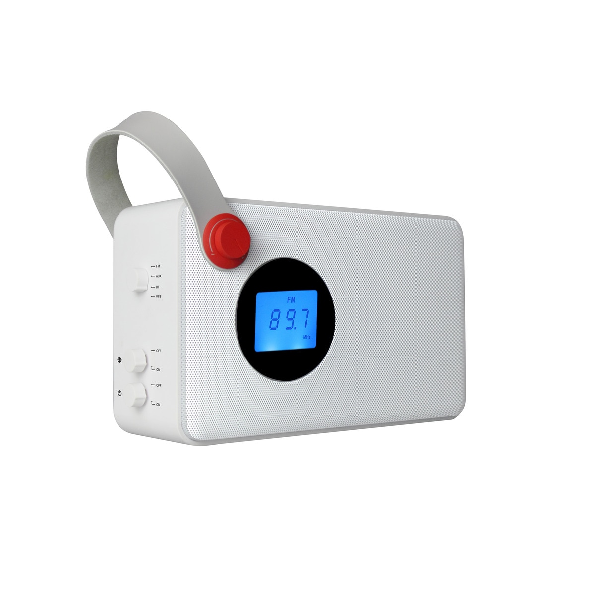 Radio portabil, AKAI, AKBT60BI, AM/FM, Plastic, 5 W, Alb/Gri