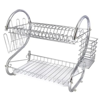 Uscator Vase - Supraetajat, Suport Tacamuri, Suport 6 Pahare si Tava de Scurgere, Inox Uscator Vase - Supraetajat, Suport Tacamuri, Suport 6 Pahare si Tava de Scurgere, Inox