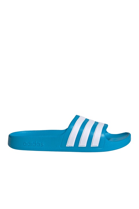 adidas Sportswear, Papuci cu talpa ergonomica Adilette, Alb/Albastru