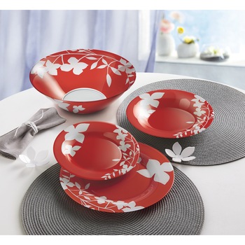 Serviciu de masa Luminarc Maissa Red, 19 piese Serviciu de masa Luminarc Maissa Red, 19 piese