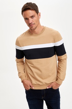 defacto bluza sport cu decolteu la baza gatului si model colorblock maro caramelnegrualb imagen 48_0_
0