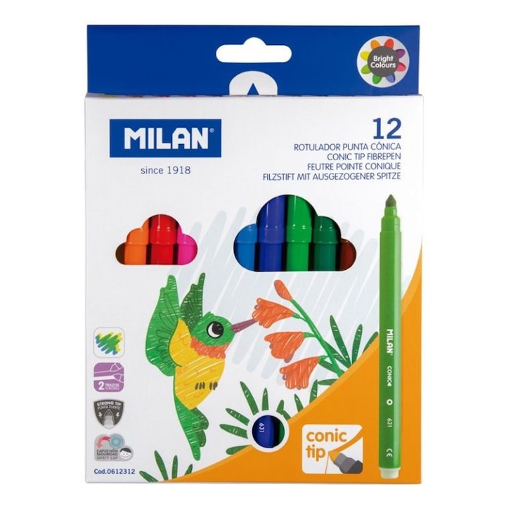 Set 12 Carioci Multicolore MILAN