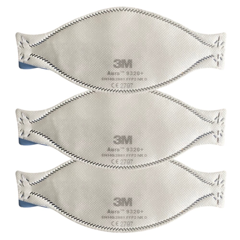 Set 3 masti FFP2 3M 9320+ Aura, fara valva