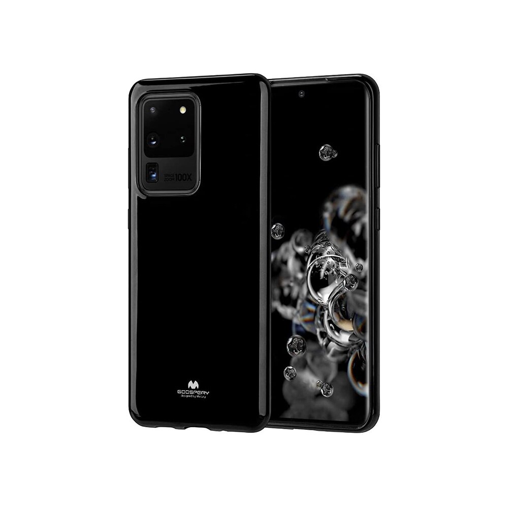 Husa de protectie Originala Goospery Premium din silicon TPU HighQuality Perfect Fit Slim pentru Samsung Galaxy S20 Plus, Black (Neagra)