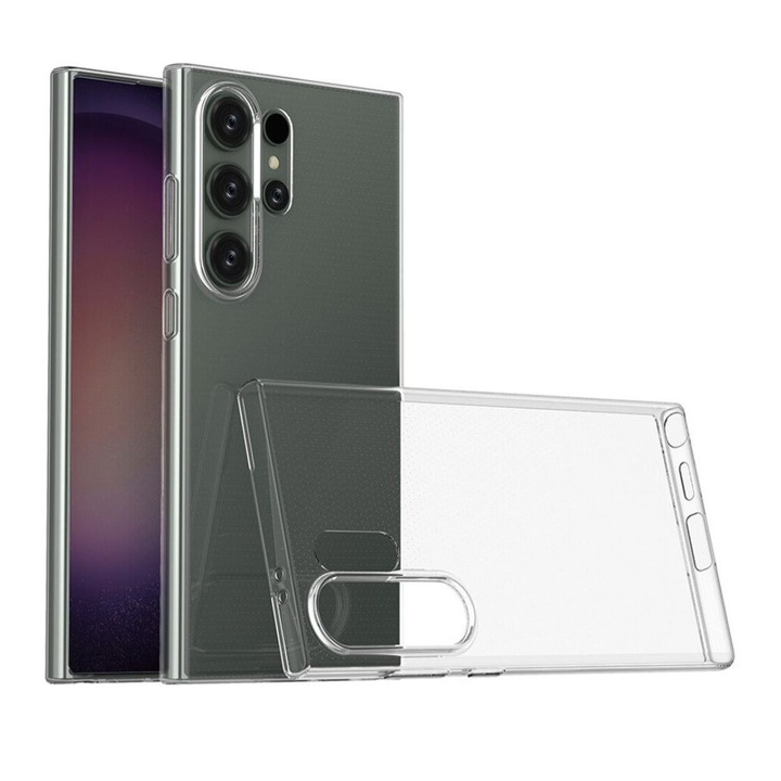 Szilikon hátlap, Ultra Slim Hátsó tok, Samsung Galaxy A34 5G-hez, Átlátszó