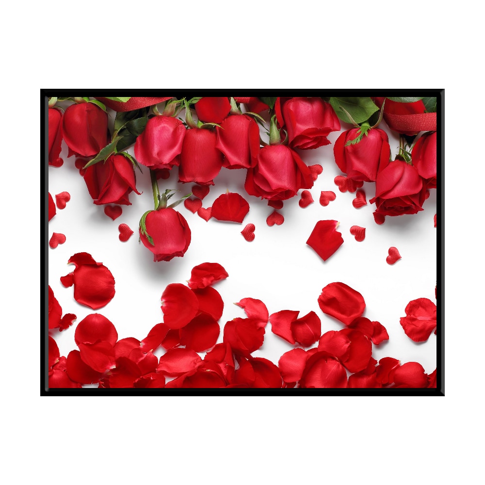 Tablou Trandafiri Rosii, 40x30cm, PVC, rama din lemn