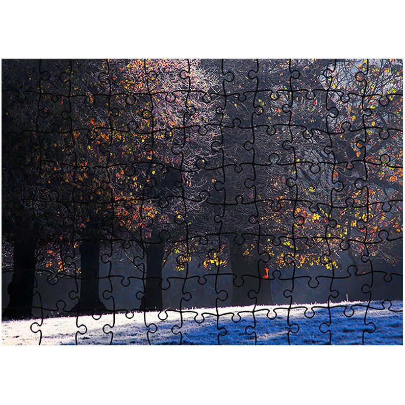 Puzzle Heartwork 96 piese, Poiana cu bruma , toamna, Latime 40,5 cm x Inaltime 28,7 cm