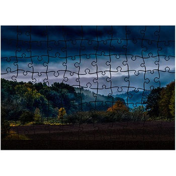 Puzzle Heartwork 96 piese, Furtuna se apropie peste dealuri, toamna, Latime 40,5 cm x Inaltime 28,7 cm Puzzle Heartwork 96 piese, Furtuna se apropie peste dealuri, toamna, Latime 40,5 cm x Inaltime 28,7 cm