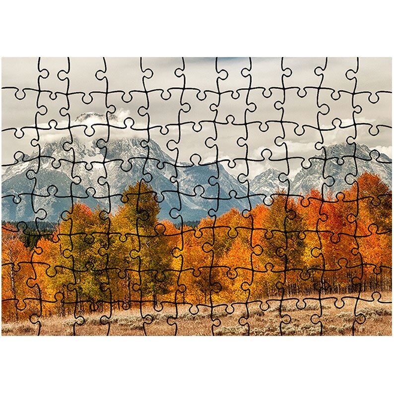 Puzzle Heartwork 96 piese, Muntele cu nori albi, toamna, Latime 40,5 cm x Inaltime 28,7 cm
