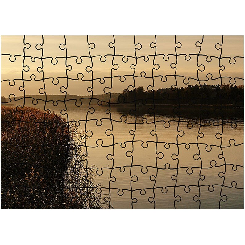 Puzzle Heartwork 96 piese, Fluviu in lumina serii, toamna, Latime 40,5 cm x Inaltime 28,7 cm