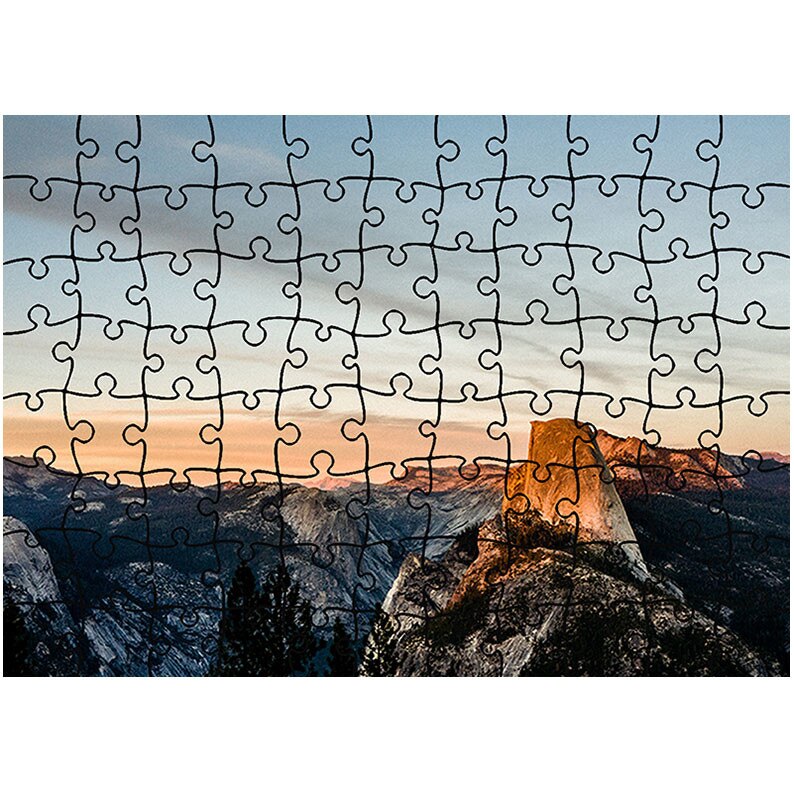 Puzzle Heartwork 96 piese, Varful muntelui la asfintit, toamna, Latime 40,5 cm x Inaltime 28,7 cm