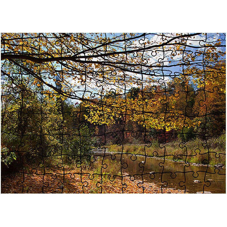 Puzzle Heartwork 96 piese, Izvor in lumina blanda, toamna, Latime 40,5 cm x Inaltime 28,7 cm