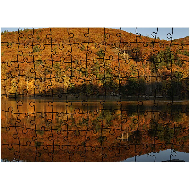 Puzzle Heartwork 96 piese, Deal impadurit, toamna, Latime 40,5 cm x Inaltime 28,7 cm