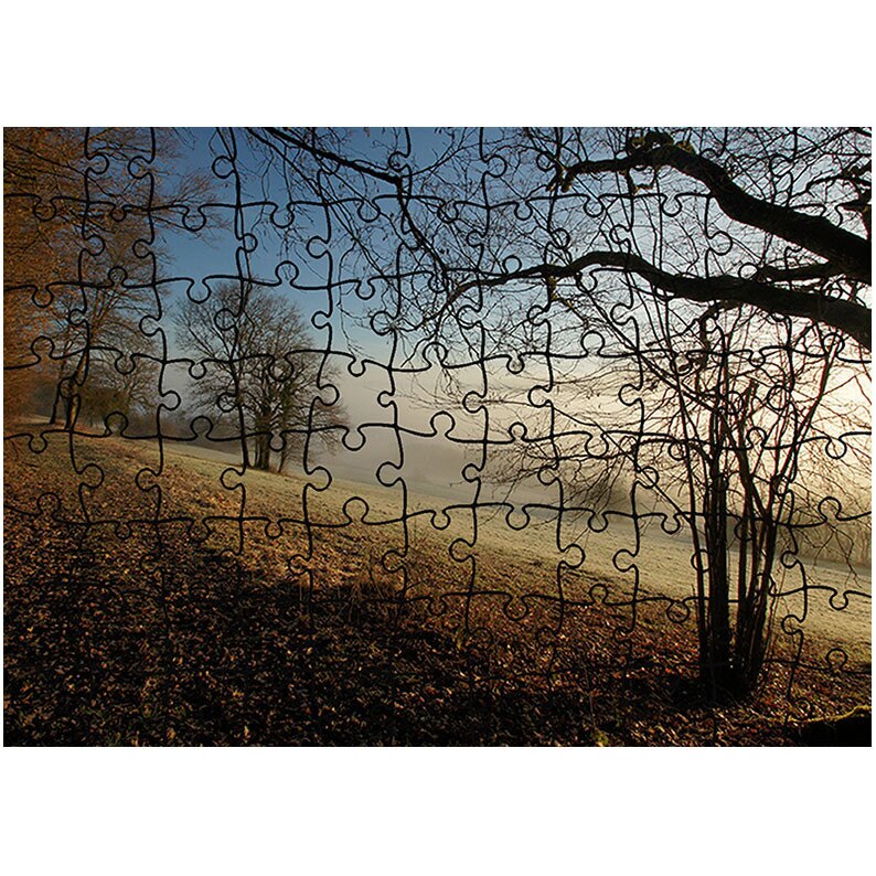 Puzzle Heartwork 96 piese, Se ridica ceata, toamna, Latime 40,5 cm x Inaltime 28,7 cm