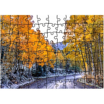 Puzzle Heartwork 96 piese, Dimineata cu promoroaca la munte, toamna, Latime 40,5 cm x Inaltime 28,7 cm Puzzle Heartwork 96 piese, Dimineata cu promoroaca la munte, toamna, Latime 40,5 cm x Inaltime 28,7 cm