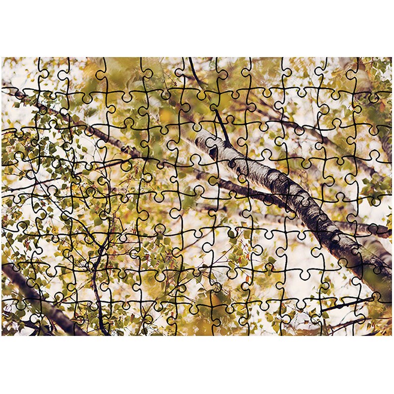 Puzzle Heartwork 96 piese, Copacul cu trunchi lucios, toamna, Latime 40,5 cm x Inaltime 28,7 cm