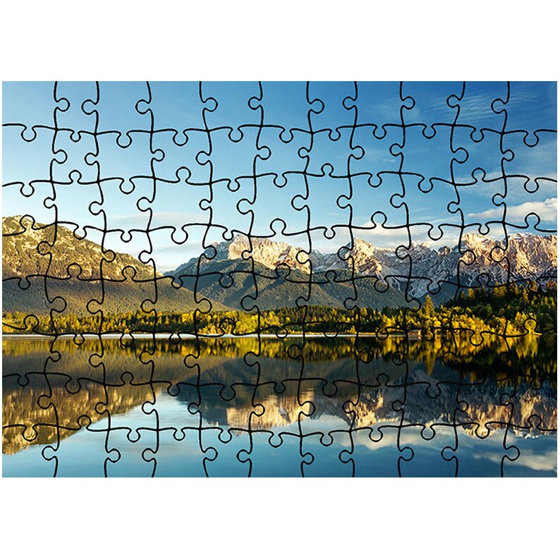 Puzzle Heartwork 96 piese, Panorama splendida dinspre lac, toamna, Latime 40,5 cm x Inaltime 28,7 cm