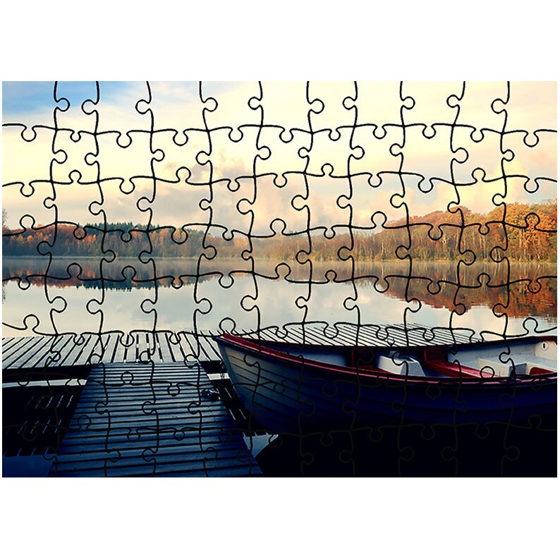 Puzzle Heartwork 96 piese, O plimbare pe lac, toamna, Latime 40,5 cm x Inaltime 28,7 cm