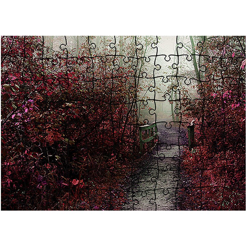 Puzzle Heartwork 96 piese, Poteca rosiatica, toamna, Latime 40,5 cm x Inaltime 28,7 cm