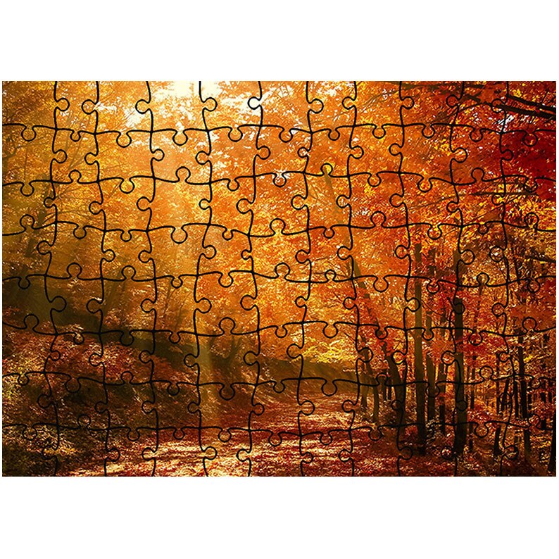 Puzzle Heartwork 96 piese, Buchet de raze in padure, toamna, Latime 40,5 cm x Inaltime 28,7 cm