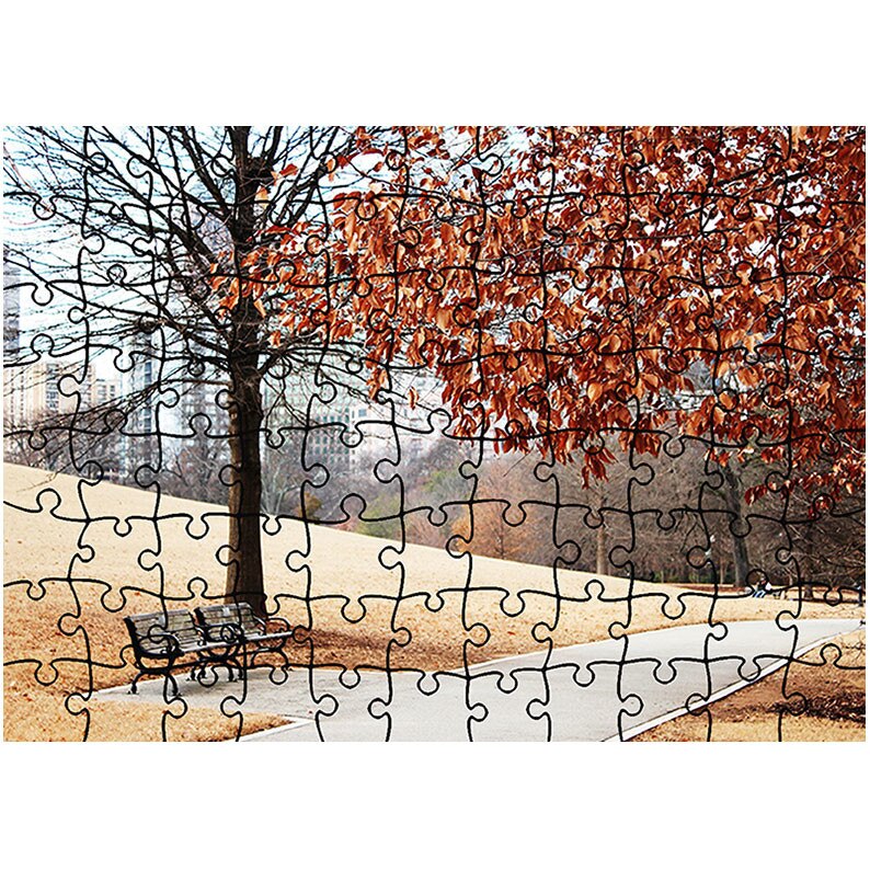 Puzzle Heartwork 96 piese, Toamna in parcul din oras, toamna, Latime 40,5 cm x Inaltime 28,7 cm