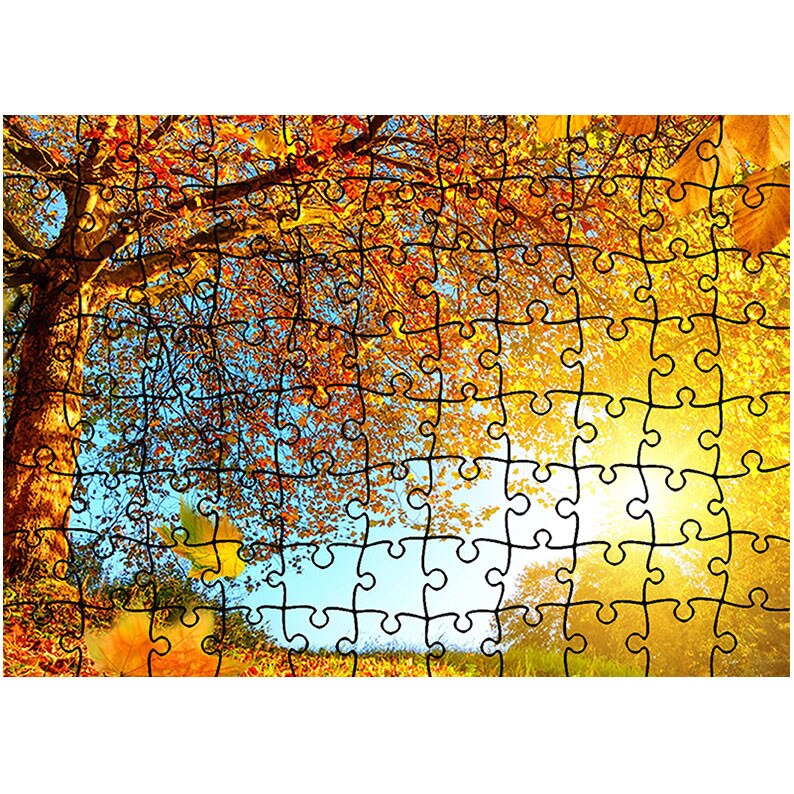 Puzzle Heartwork 96 piese, Soare puternic de toamna, toamna, Latime 40,5 cm x Inaltime 28,7 cm