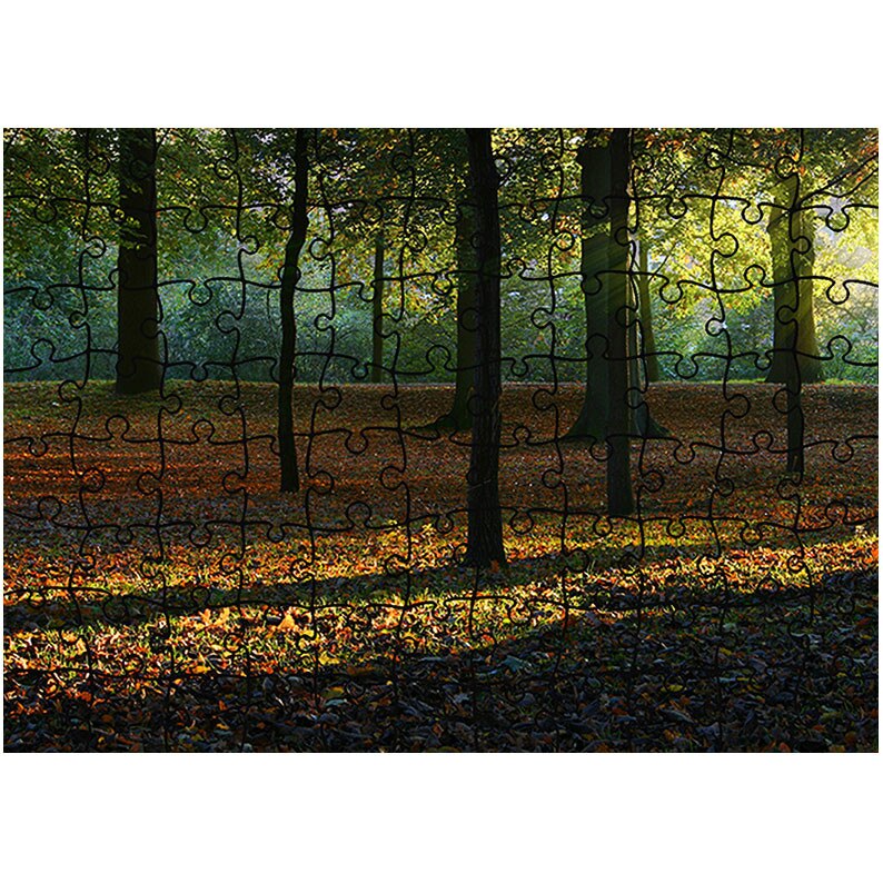 Puzzle Heartwork 96 piese, Razele diminetii, toamna, Latime 40,5 cm x Inaltime 28,7 cm