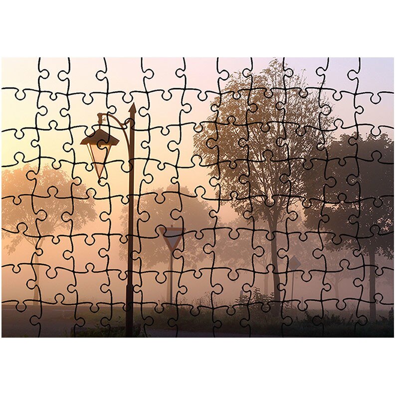 Puzzle Heartwork 96 piese, Ceata pe drum, toamna, Latime 40,5 cm x Inaltime 28,7 cm