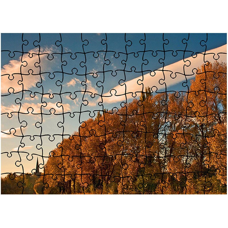 Puzzle Heartwork 96 piese, Perspectiva intr-o dupa-amiaza de toamna, toamna, Latime 40,5 cm x Inaltime 28,7 cm