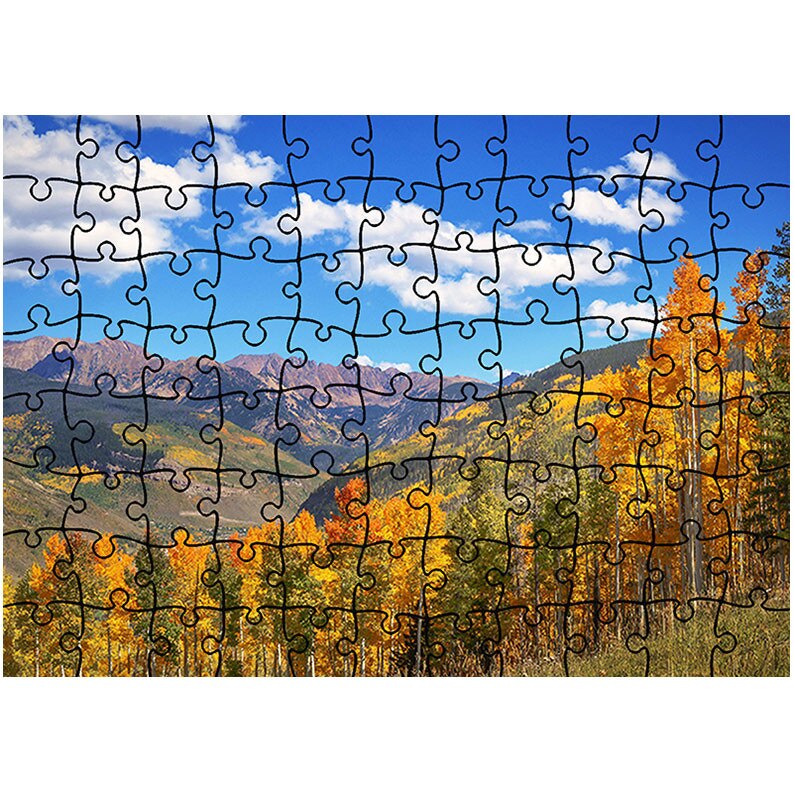 Puzzle Heartwork 96 piese, Cer senin peste dealuri, toamna, Latime 40,5 cm x Inaltime 28,7 cm