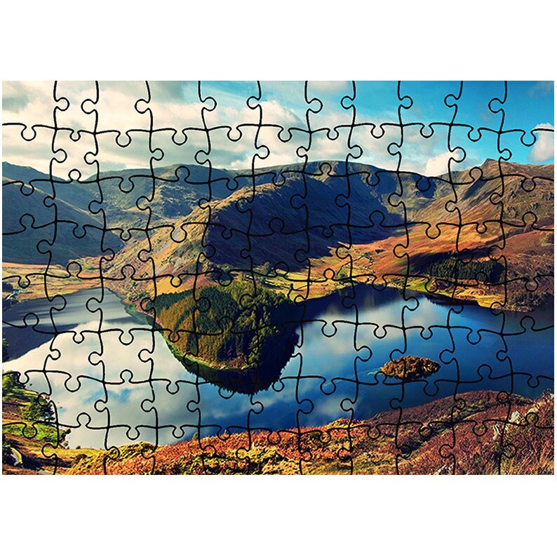 Puzzle Heartwork 96 piese, Dealuri rosiatice, toamna, Latime 40,5 cm x Inaltime 28,7 cm