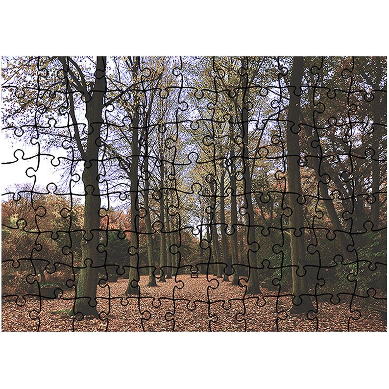 Puzzle Heartwork 96 piese, Aleea singuratica, toamna, Latime 40,5 cm x Inaltime 28,7 cm