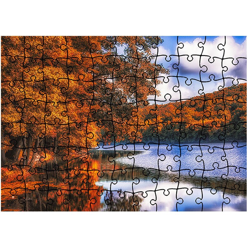 Puzzle Heartwork 96 piese, Briza peste apa, toamna, Latime 40,5 cm x Inaltime 28,7 cm
