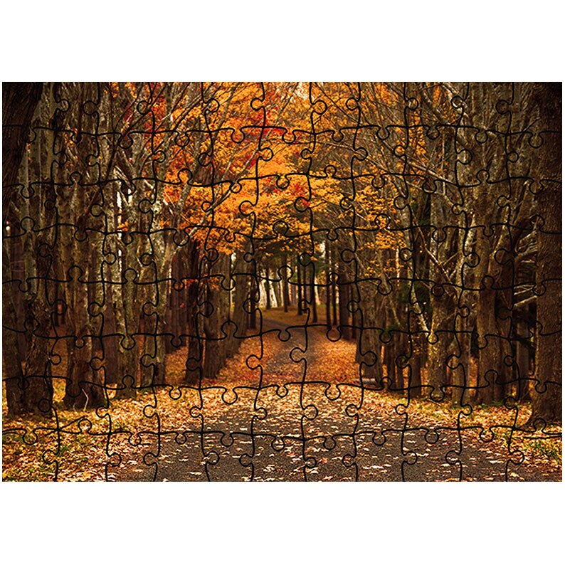 Puzzle Heartwork 96 piese, Aleea toamnei, toamna, Latime 40,5 cm x Inaltime 28,7 cm