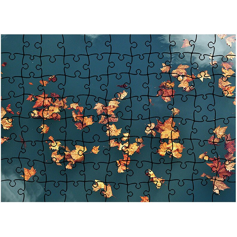 Puzzle Heartwork 96 piese, Plutind pe oglinda apei, toamna, Latime 40,5 cm x Inaltime 28,7 cm