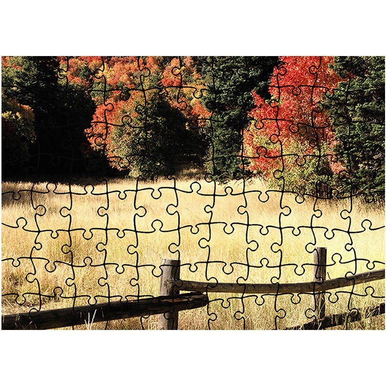 Puzzle Heartwork 96 piese, La marginea padurii, toamna, Latime 40,5 cm x Inaltime 28,7 cm