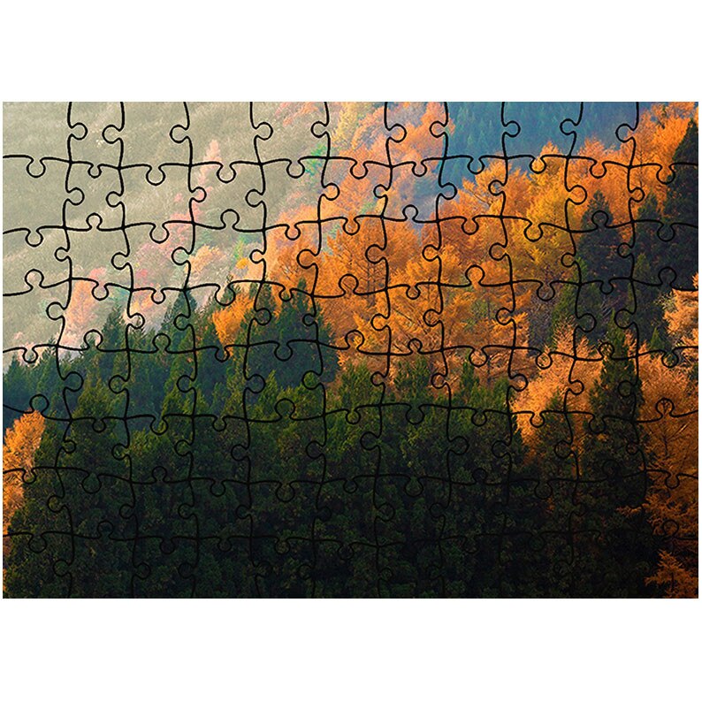 Puzzle Heartwork 96 piese, Siruri portocalii si verzi, toamna, Latime 40,5 cm x Inaltime 28,7 cm