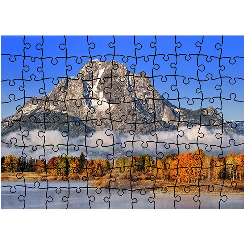 Puzzle Heartwork 96 piese, Muntele impunator, toamna, Latime 40,5 cm x Inaltime 28,7 cm