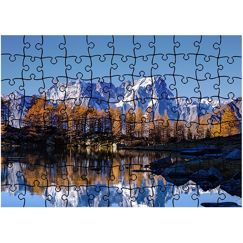 Puzzle Heartwork 96 piese, Munti inzapeziti, toamna, Latime 40,5 cm x Inaltime 28,7 cm