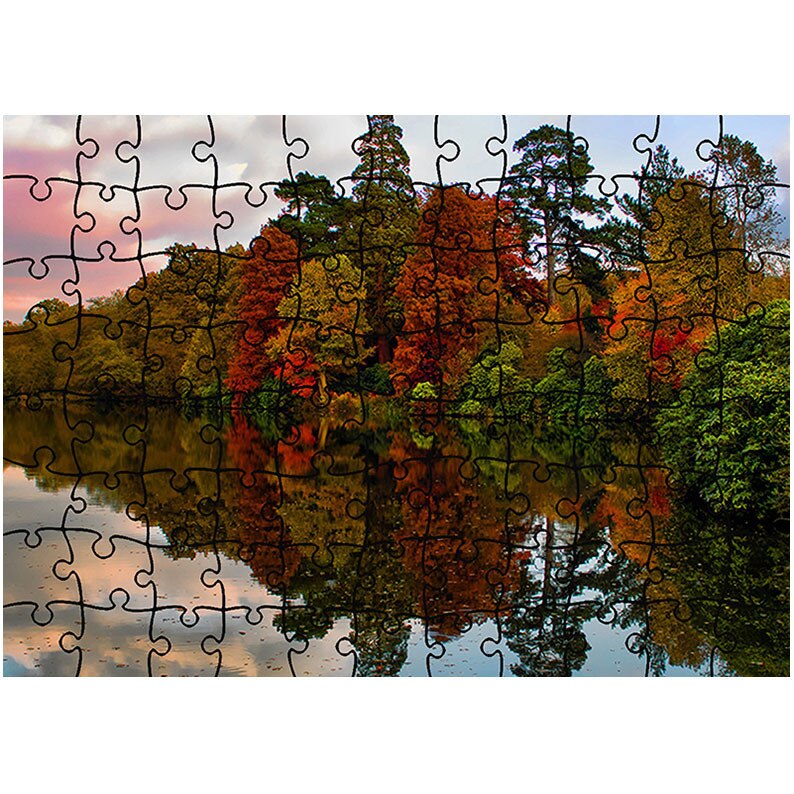 Puzzle Heartwork 96 piese, Nori roz la apus, toamna, Latime 40,5 cm x Inaltime 28,7 cm