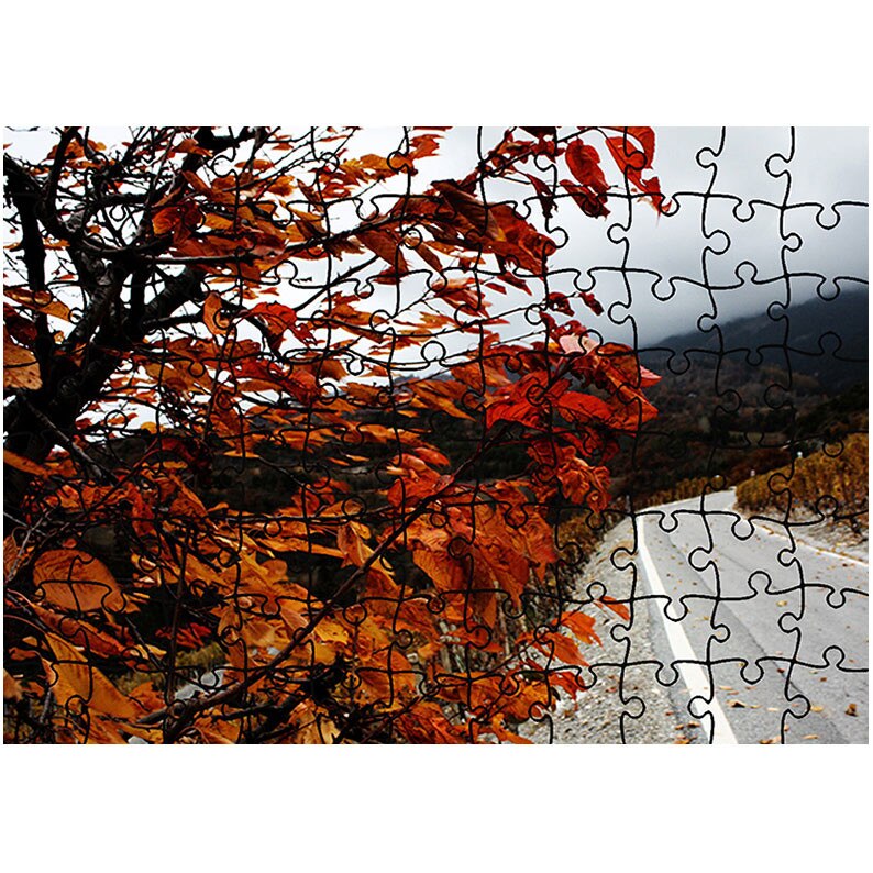Puzzle Heartwork 96 piese, Drum pustiu, toamna, Latime 40,5 cm x Inaltime 28,7 cm